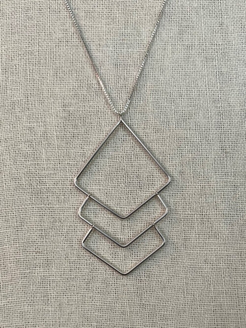 Silpada Sterling Silver Diamondback Triple Diamond Necklace